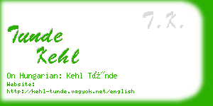 tunde kehl business card